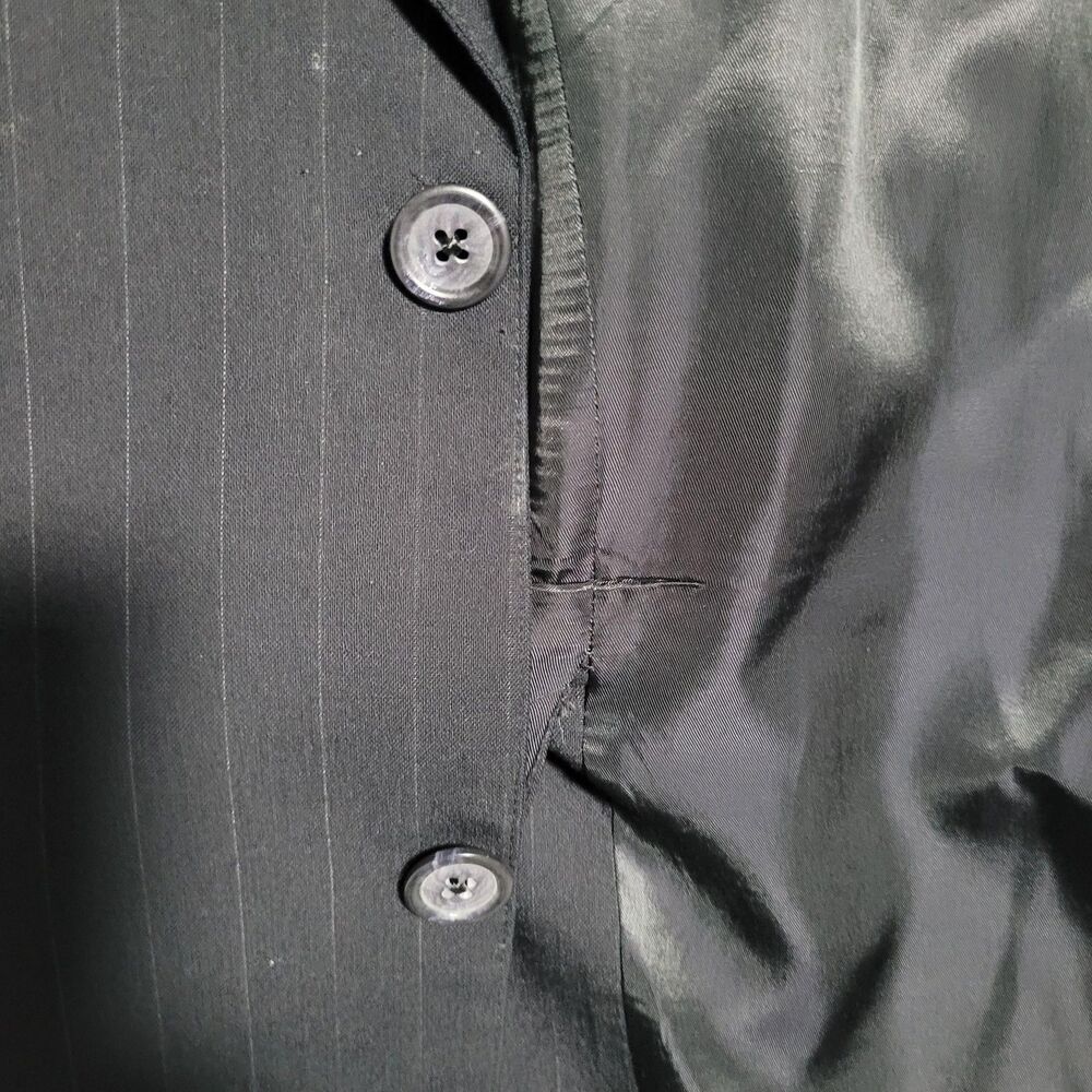 Brooks Brothers Suit Jacket Mens 44R Blue Pinstripe Wool 2 Button Brooksease USA - Picture 9 of 15